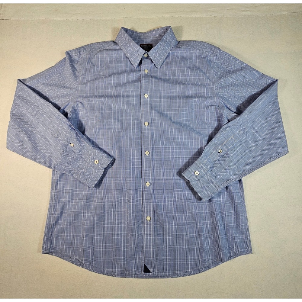 UNTUCKit Morellino Blue Glen Plaid Cotton Button Down Shirt Mens XL UT-14-35123